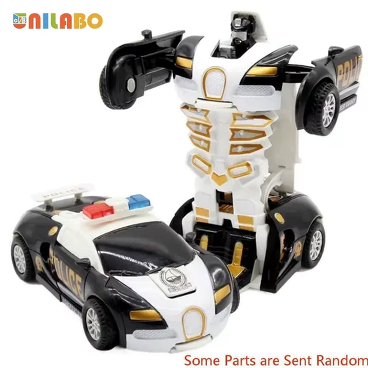 Transformable Robot Sports Car Toys Educational Kids Colorful Model Vehicle
