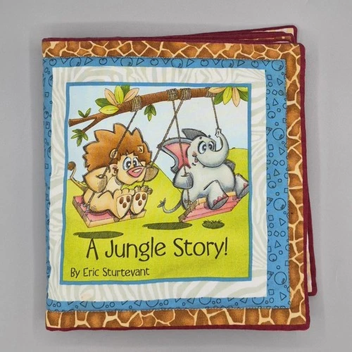 'A Jungle Story' Soft, Washable, Cloth Book for Baby / Toddler Handcrafted