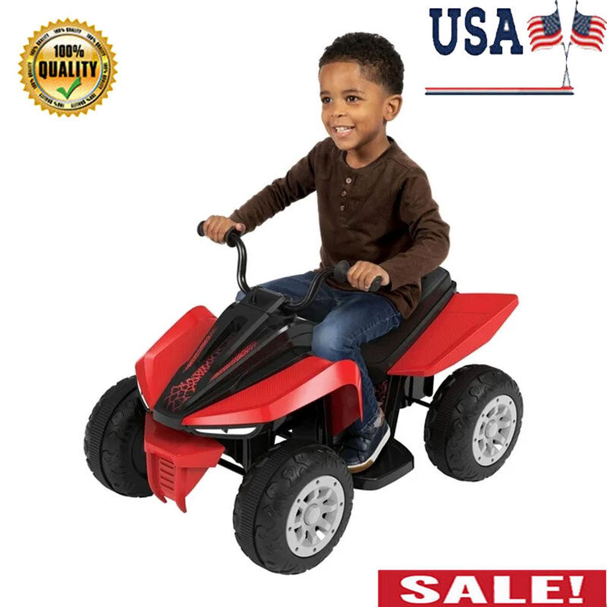 6 Volt Battery Powered Ride-On ATV Car for Boys and Girls Indoor and Outdoor Use