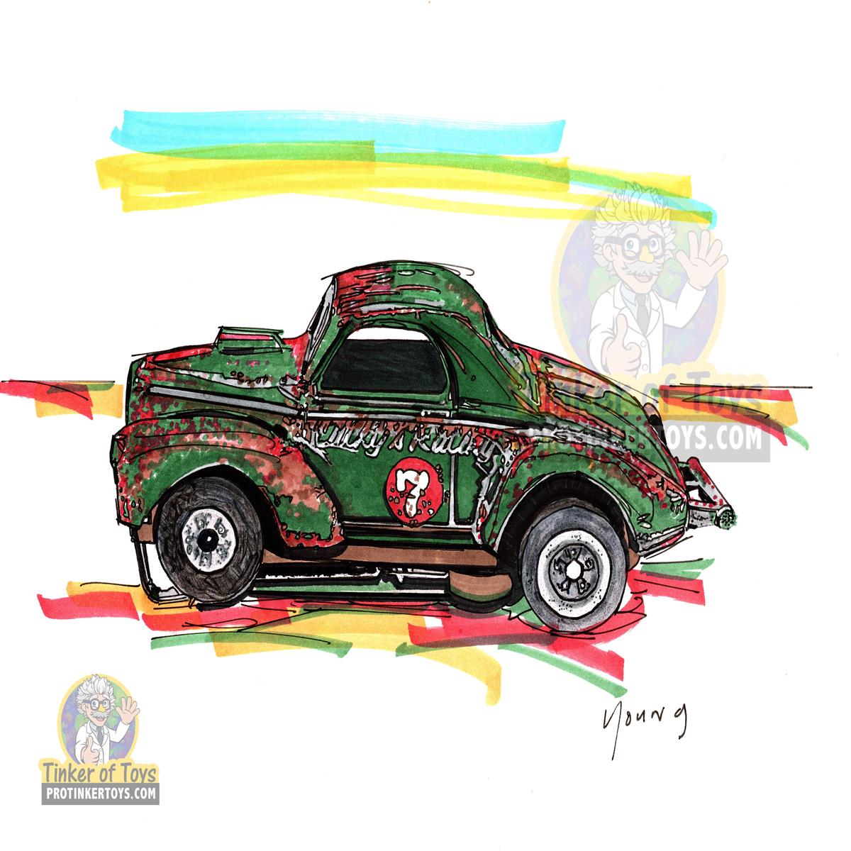 {ARTWORK} 1941 Willys Gasser SC345WILLYS PRINT | 8x10 | Timothy W. Young
