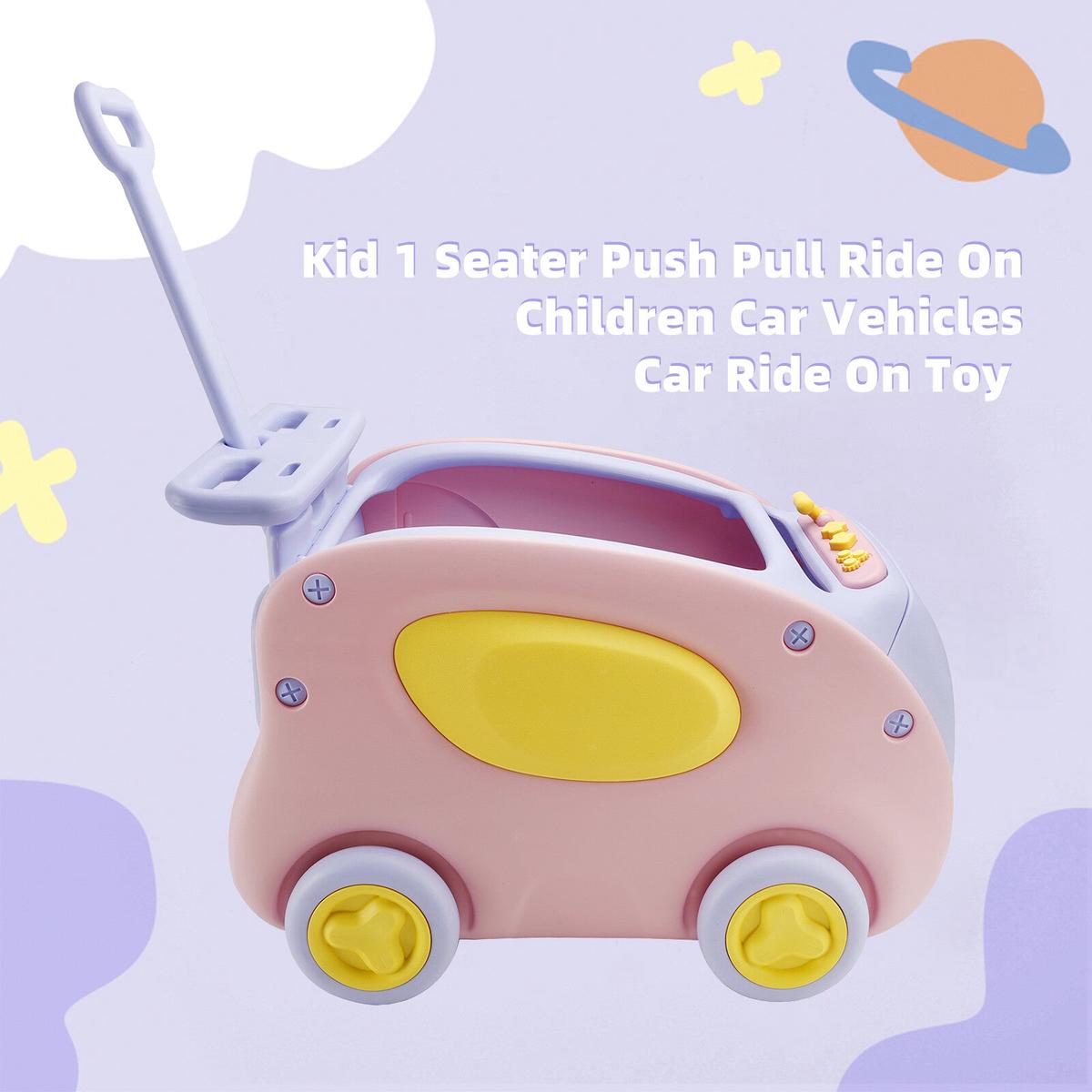 1-Seater Purple Push and Pull Ride-On Car Toy for Children