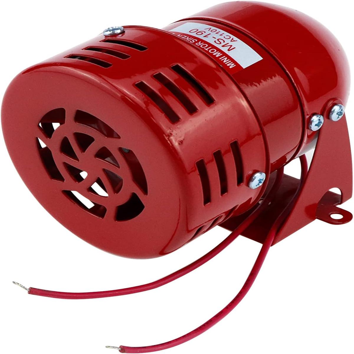 Electric Industrial Motor-Driven Red Alarm Siren 110V AC 114dB 1 Piece