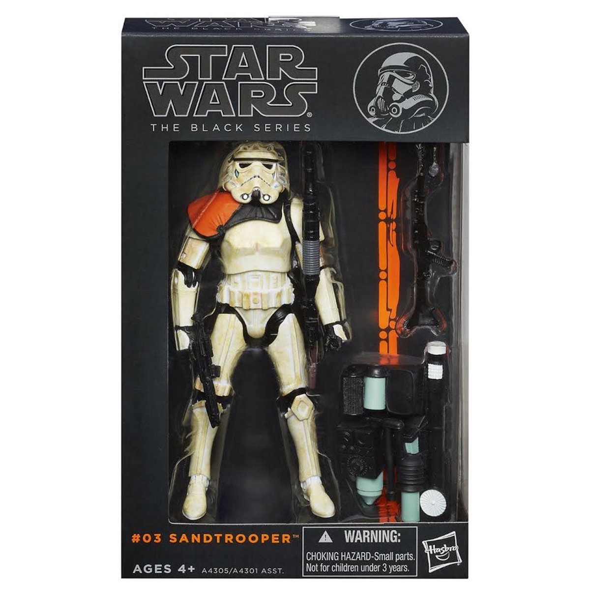 Star Wars The Black Series 03 Sandtrooper (Orange Pauldron) - 6-inch