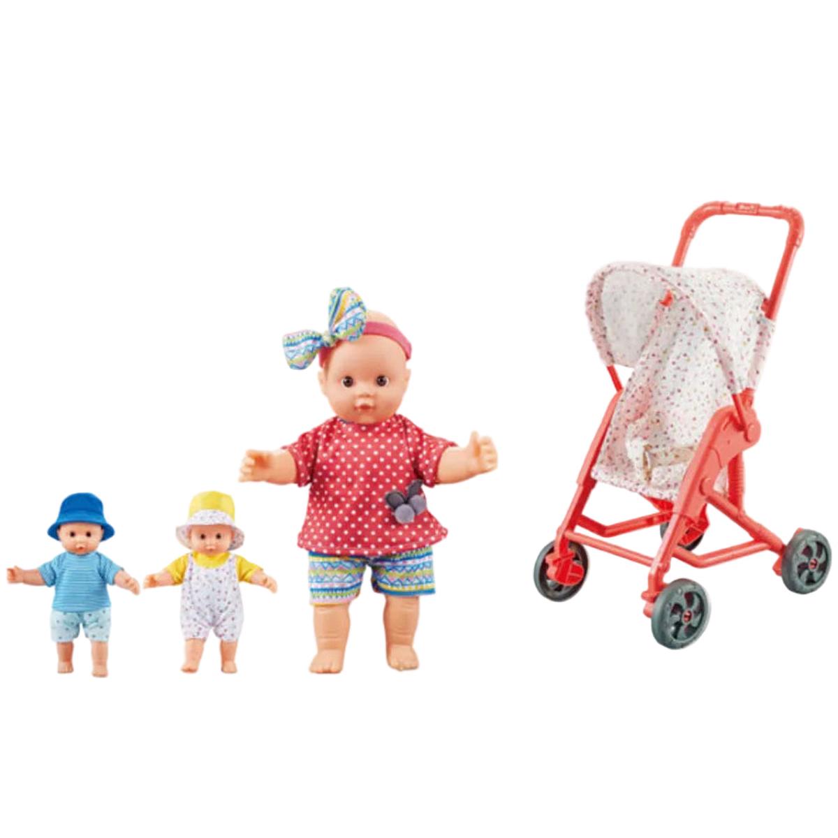 "Baby Love My Family" Doll Set with Stroller